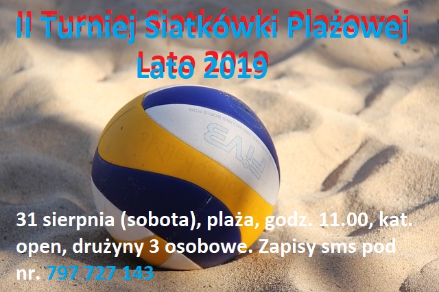 Read more about the article W sobotę turniej siatkówki – plaża OSiR